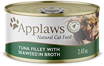  Applaws Natural Wet Cat Food, 24 Pack, Limited Ingredient Food For Cats, Chicken Breast With Cheese In Broth, 2.47oz Cans
