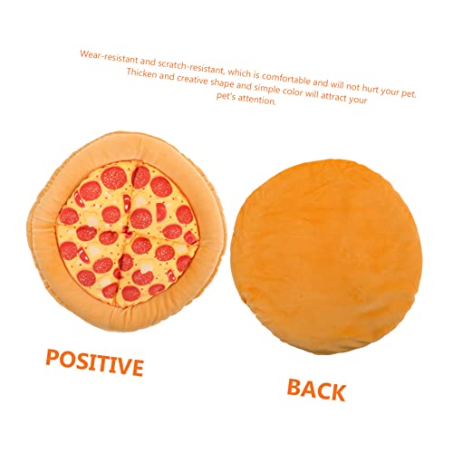  Ipetboom Outdoor Toys 2pcs Cat Thermal Supple Supplies Mat Cm Kitten Pizza Toy Cats Bed Dog Round Creative House Cushion Shaped Small Kittens Sleeping Pad Warm Mats Resting For Puppies Large Cat Bed