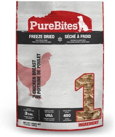  PureBites Freeze Dried RAW Chicken Breast Treats For Dogs, 8.6oz