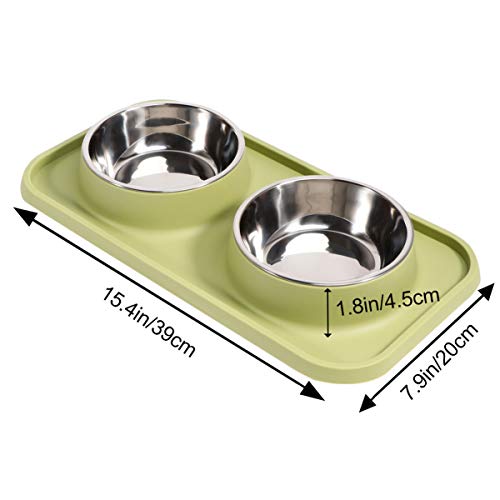  Balacoo Stainless Steel Cat Bowls Stainless Steel Dog Bowls Pet Water Bowl Food Feeder Bowl Cat Food Bowls For Dog Cat Rabbit Bird (Random Color) Puppy Feeder Stainless Steel Cat Bowl