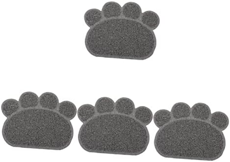  Cat Paw Design Mats: Cat Food Mat, Dog Food Mat, Non-Skid Spill Proof Pet Feeding Mat For Food And Water, Dog Placemat. This Cat Litter Mat Is Made Of Good Material, Very And Wont Tear Like Other Mats