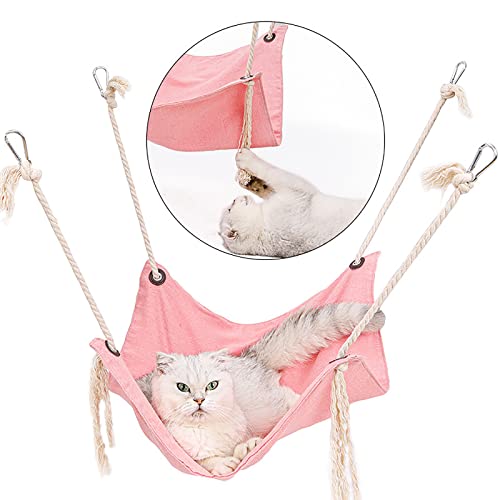 GENERIC Cat Hammocks Bed Pet Cage Hammocks Hanging Soft Pet Bed Pet Supplies For Dogs Bowls (Grey, One Size)
