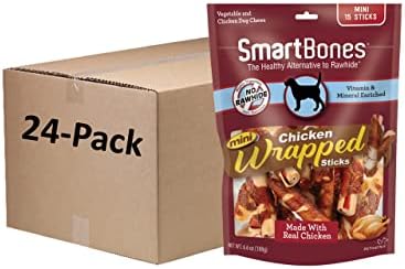  SmartBones Chicken-Wrapped Sticks, Treat Your Dog To A Rawhide-Free Chew Made With Real Chicken And Vegetables
