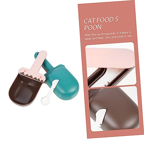  Mipcase Cat Can Lid 10 Pcs Plastic Ice Scoop Mixing Spoon Candy Kittens Ice Shovel Home Cat Food Pet Food Mixing Spoon Shovel For Cat Food Cat Food Shovel Pet Food Scoop Abs Snack Spoon