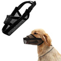  CILKUS Nylon Dog Muzzle Air Mesh Breathable For Small Medium Large Dogs, And Stick Out Tongue Drinkable Pet Muzzle For Anti-Biting Anti-Licking (Large, Black)