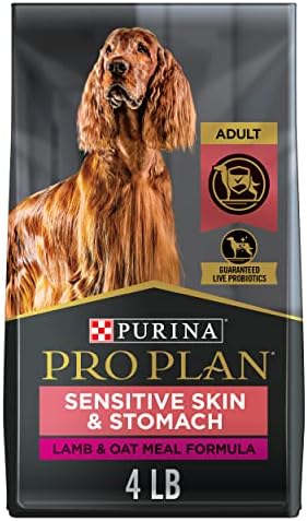  Purina Pro Plan Sensitive Skin And Stomach Dog Food With Probiotics For Dogs, Turkey & Oat Meal Formula - 4 Lb. Bag