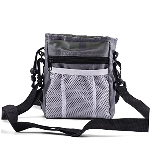  TENDYCOCO Pet Treat Pouch Pet Gear Feed Pocket Snack Food Carrier Box Dog Training Waist Bag The Dog Fanny Pack Feed Bag Equipment Grey Men And Women Shrinkable Dog Bag
