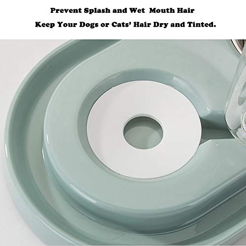  Double Dog Cat Bowls, Raised Pets Water And Food Bowl Set With Automatic Water Dispenser Bottle Detachable Stainless Steel Bowl No-Spill Pet Feeder For Small Medium Dogs And Cats Puppy Kitten Rabbit