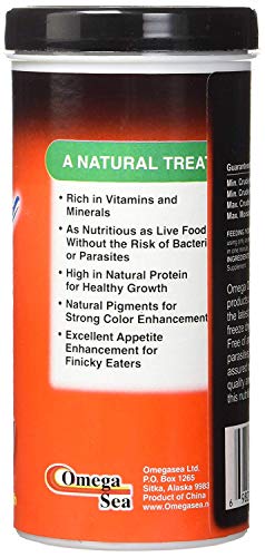  (3 Pack) Omega One Freeze Dried Brine Shrimp 1.28 Oz