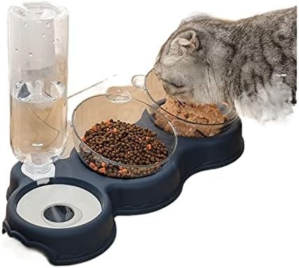  AYENCI Cat Automatic Water, Automatic Cat Bowl Pet Dog Bowl Feeder With Water Supply (Size : Dark Bule)