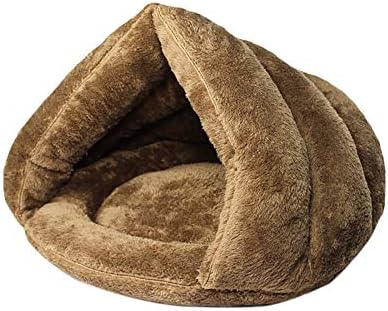  Watonic Cat Bed Winter Warm Triangular Cat Litter Pet Kennel And Dog Mat Thick Sleeping Bag Bed For Cats & Small Dogs Calming Cozy Covered Cushion Cuddlers Burrowers(B,26x36x4cm)