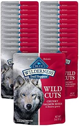  Blue Buffalo Wilderness Trail Toppers Wild Cuts High Protein, Natural Wet Dog Food Variety Pack, Chicken And Beef Bites, 3-oz Pouch, 12 Count