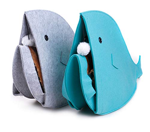  Cute Pet Bed Shark Shaped Cat Cave House Decorative Comfy Pet Nest Soft Small Animal Felt House