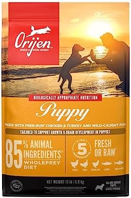  ORIJEN Puppy Dry Dog Food, Grain Free Dry Dog Food For Puppies, Fresh Or Raw Ingredients, 4.5lb