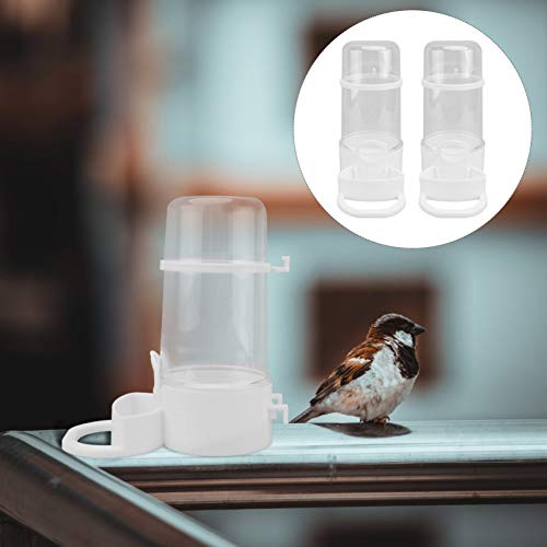  4 Pcs Feeder White For Para Parrots Fountain Kit Supplies Cup Cat Pets Bird Leak- Farm Pigeon Jug Drinking Poultry Pet Lovebirds Chickens Dog Parakeet Cockatiel Pajaros Cups Bath
