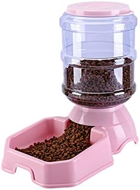  AYENCI Cat Automatic Water, 3.8L Dog Bowl Automatic Cat Feeder Large Capacity Pet Bowl Water Bottle For Cat Food Dish Water Dispenser Pet Feeding Supplies (Color : Green Food Feeder)