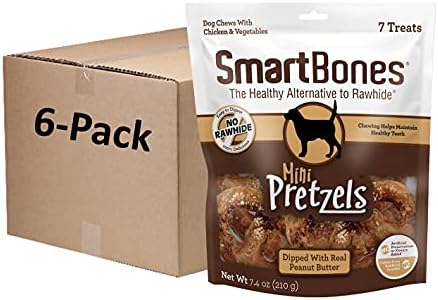  SmartBones No Artificial Colors Or Preservatives Pretzel-Style Chews, Treat Your Dog To A Fun Shapped Rawhide-Free Chew