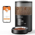  Molypet Automatic Cat Feeders - 5G WiFi Pet Feeder With APP Control, 4L Dry Food Dog Feeder With Low Food & Blockage Alarms, 1-10 Meals Per Day, Up To 10s Meal Call For Pets
