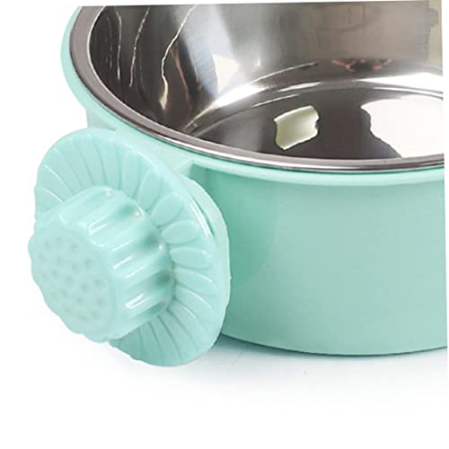  The Birdcage 3pcs Stainless Steel Pet Bowls Pet Feeder Bird Cage Food Water Dispenser Birds Food Dish Feeding Bowl Birdcage Green The Cat Food Pet Bowl Birdcage