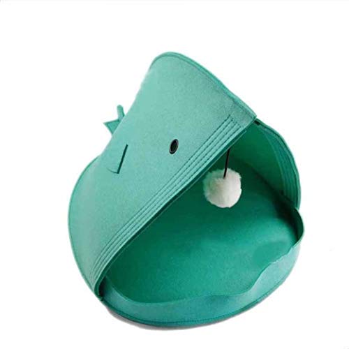  Cute Pet Bed Shark Shaped Cat Cave House Decorative Comfy Pet Nest Soft Small Animal Felt House