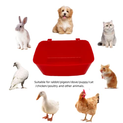  10 Pack Chicken Feeder Waterer 21 Oz Food Water Plastic Cage Cups Rabbit Feeding Dishes Hanging Coop Bowl Watering Container Treats Drinker For Poultry Pigeon Puppy Cat Bird Bath Basin Hamster Bed
