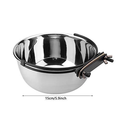  Haokaini Pets Feeder Bowl,Stainless Steel Small Cats Dogs Relief Transparent Stand Base Anti-Skid Raised Pets Food Water Dish