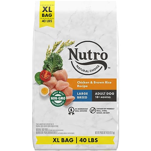  NUTRO NATURAL CHOICE Large Breed Adult Dry Dog Food, Chicken & Brown Rice Recipe Dog Kibble, 40 Lb. Bag