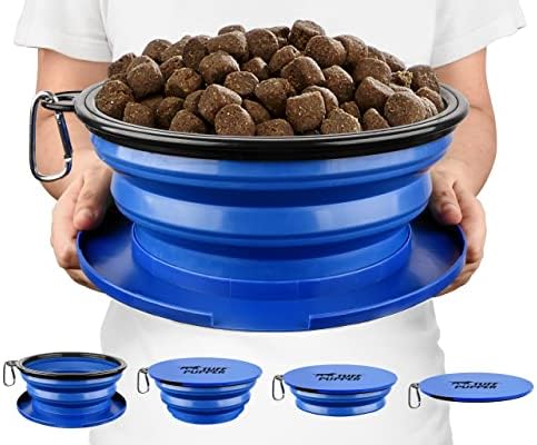  Tuff Pupper SuperBigSlurp - Collapsible Dog Bowls | Convenient Dog Travel Bowls W/Storage Lid | Keeps Pups Hydrated And Full | Portable Dog Water Bowls & Large Travel Bowls For Pets | Patent Pending