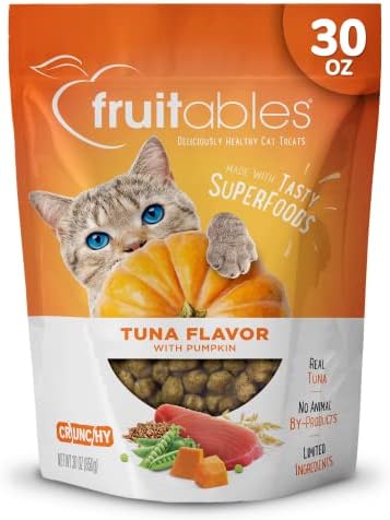  Fruitables Cat Treats – Crunchy Treats For Cats – Healthy Low Calorie Treats Packed With Protein – Free Of Wheat, Corn And Soy – Made With Real Chicken With Blueberry – 30 Ounces