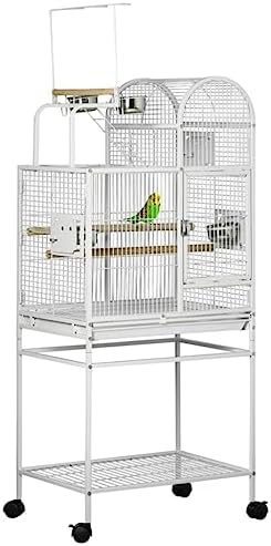  ACQUIRE 64" Bird Cage For Small To Medium Parrots, Cockatiels, Budgies, Lovebirds, With Rolling Stand