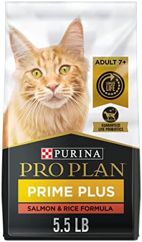  Purina Pro Plan Senior Cat Food With Probiotics For Cats, Chicken And Rice Formula - 12.5 Lb. Bag