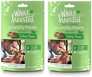  WholeHearted Soft Center Crunchy Catnip Flavor Cat Treats (6 Oz)