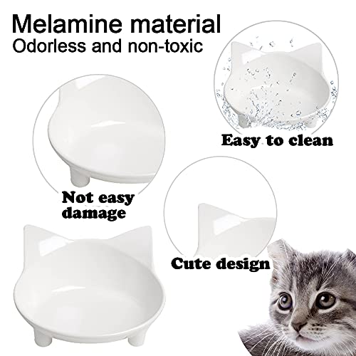  Cat Bowls Non Slip Cat Food Bowls Shallow Cat Food Dish Pet Bowls To Stress Relief Of Whisker Fatigue & Prevent Vomiting Cat Feeding Bowls Wide Dog Bowls For Cats Puppy Rabbit Small Animals