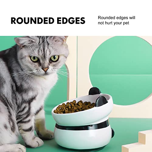  Hemobllo Anti- Flip Cat Bowl Pet Food Bowl Non- Slip Neck Guard Pet Puppy Eating Bowl