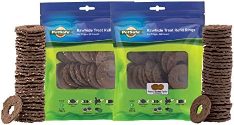  PetSafe Treat Rings - 16 Rings - Size B - Original & Busy Buddy Bristle Bone - Treat-Holding Toy For Dogs - Purple, Large