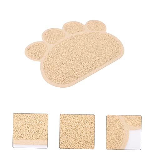  Cat Paw Design Mats: Cat Food Mat, Dog Food Mat, Non-Skid Spill Proof Pet Feeding Mat For Food And Water, Dog Placemat. This Cat Litter Mat Is Made Of Good Material, Very And Wont Tear Like Other Mats