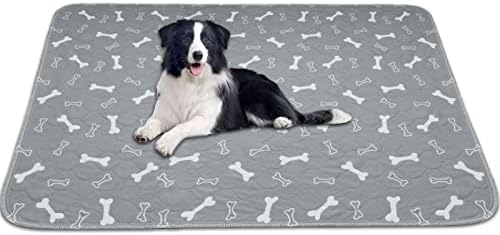  Pee Pads For Dogs Reusable Washable,2 Pack Well Made Dog Training Waterproof Pet Pads For Dog Bed Mat,Puppy Pads Extra Large ,Leak Proof Super Absorbent Whelping Pads ,48x60 Inch,Brown+Gray