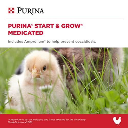  Purina Start & Grow Starter/Grower Medicated Feed Crumbles, 5 Lb Bag