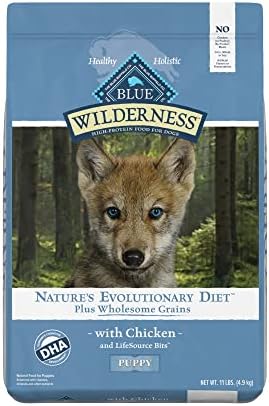  Blue Buffalo Wilderness High Protein Natural Puppy Dry Dog Food Plus Wholesome Grains, Chicken 13 Lb Bag
