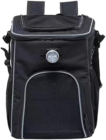  Pet Bicycle Carrier Dog Bike Basket Bag With Reflective Stripe Adjustable Shoulder Strap Pet Travel Bag Safe Dog Backpack Carrier For Small-Medium Cat Dog Bicycle Pet Outgoing Bag (Grey)