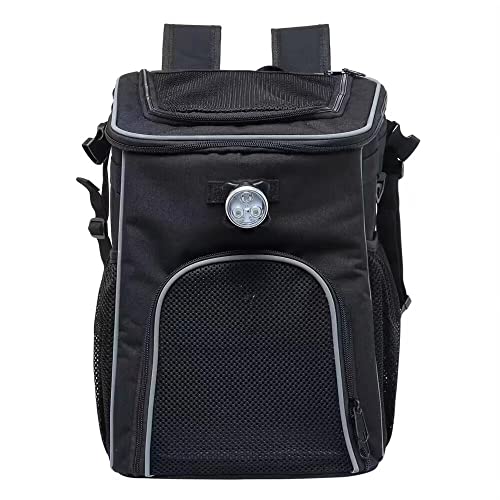  Pet Bicycle Carrier Dog Bike Basket Bag With Reflective Stripe Adjustable Shoulder Strap Pet Travel Bag Safe Dog Backpack Carrier For Small-Medium Cat Dog Bicycle Pet Outgoing Bag (Grey)