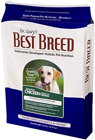  Best Breed Dr. Gary's Grain Free Farmer's Recipe Slow-Cooked In USA, Natural Dry Dog Food For All Breeds And Sizes, 4lbs.