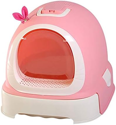  KIZQYN Pet Toilet Cat Litter Bowl Full Closed Drawer Cat Food Cat Toilet Large Cat Sand Bowl Anti-Splashing Cat Pot Pot Pull Deodorant Cat Litter Box (Color : Gray)