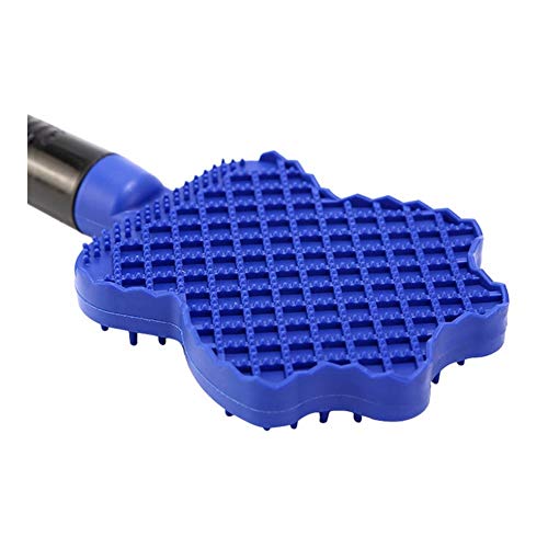  YangYan Pet Dogs Home Grooming Tool Smooth Round Soft Comb Dog Soft Massage Comb Pet Grooming Brush (Color : Blue, Size : M)