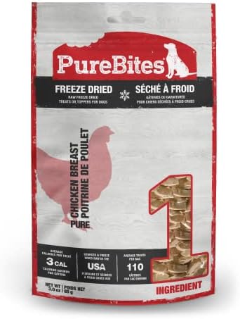  PureBites Freeze Dried RAW Chicken Breast Treats For Dogs, 8.6oz