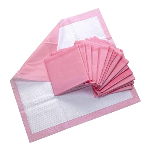  VIVVIVA Pink Dog Pee Training Pads 13" X 17" (Small) - 6 Thick Ultra Absorbent Layers - Leak-Proof & Odor-Control - Quick Dry Training Pads For Small Puppies, Kittens, Guinea Pigs & Rabbits [40 Count]