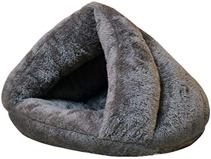  Watonic Cat Bed Winter Warm Triangular Cat Litter Pet Kennel And Dog Mat Thick Sleeping Bag Bed For Cats & Small Dogs Calming Cozy Covered Cushion Cuddlers Burrowers(B,26x36x4cm)