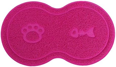  Mipcase Food Containers Food Scatter With Kitten Lock Dish Placemat Floor PVC Easy Mat Dog Anti- And Trapper Mat, Grey Water Bowl Clean Mat: X Non- Control Pad Mesh Multi- Puppy Litter Rabbit Food