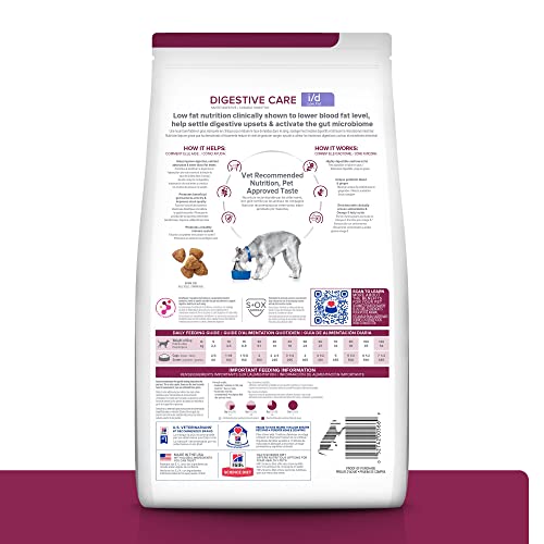  Hill's Prescription Diet I/d Low Fat Digestive Care Chicken Flavor Dry Dog Food, Veterinary Diet, 27.5 Lb. Bag