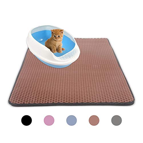  Asdf586io Pets Public Accessories, Dual Layer Waterproof Honeycomb Non-Slip Cat Litter Mat Floor Pad Pet Supply - Pink 30x30cm